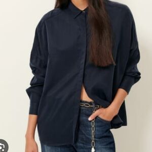 MADEWELL Size M Navy Button-Up Shirt NEW.